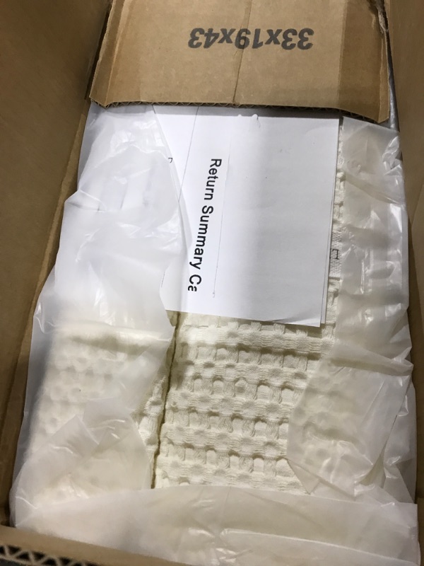 Photo 1 of Levtex Home - Mills Waffle Cream Duvet Cover Set - King Duvet Cover + Two King Pillow Cases - Cream Waffle Weave - Duvet Cover (106 x 94in.) and Pillow Case (36 x 20in.) - Cotton