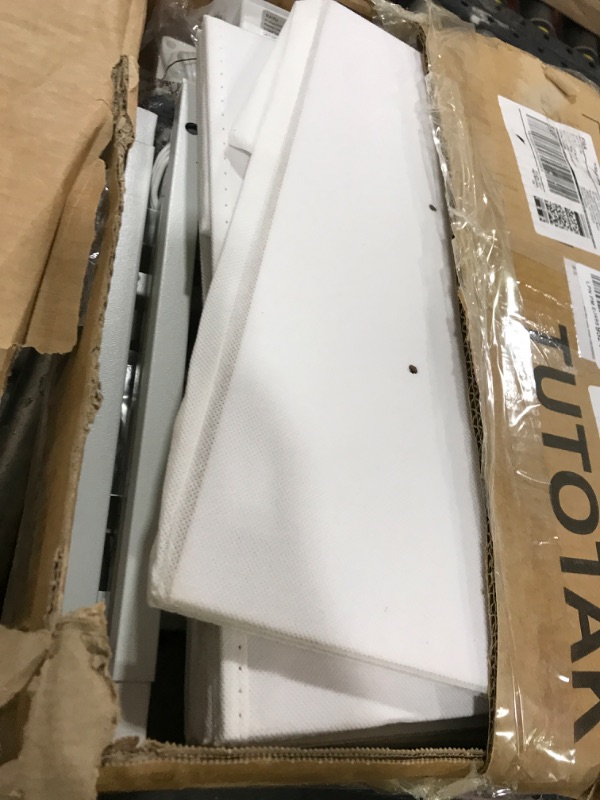 Photo 1 of TUTOTAK LED End Table with Charging Station, Nightstand with Cloth Drawer, Side Table with 1 USB Port and 1 Type-C Port, Set of 2, Couch Table, White TB01BW052L