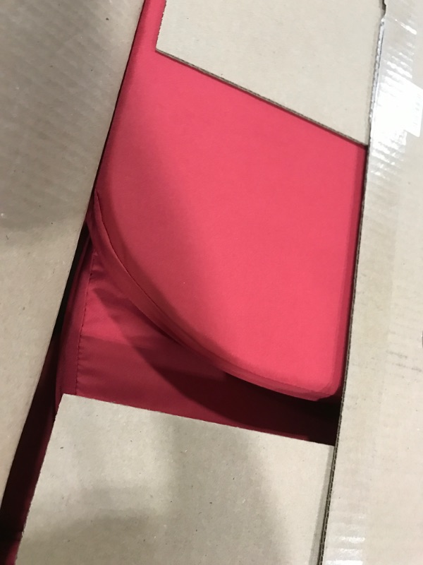 Photo 1 of Outdoor Chair Cushions Set of 4: Waterproof & Fade Resistant Patio Furniture Cushions - 17 x 16 x 2 Inch Non Slip Round Corner Seat Cushion Pads with Removable Cover for Garden Yard Lawn, Burgundy