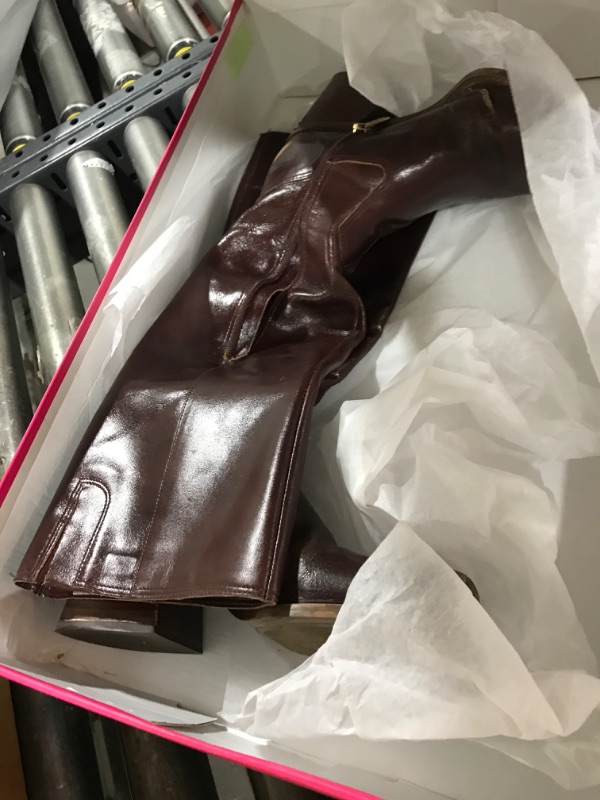 Photo 1 of Vince Camuto Women's Sangeti Stacked Heel Knee High Boot Fashion, Dark Mahogany, 7