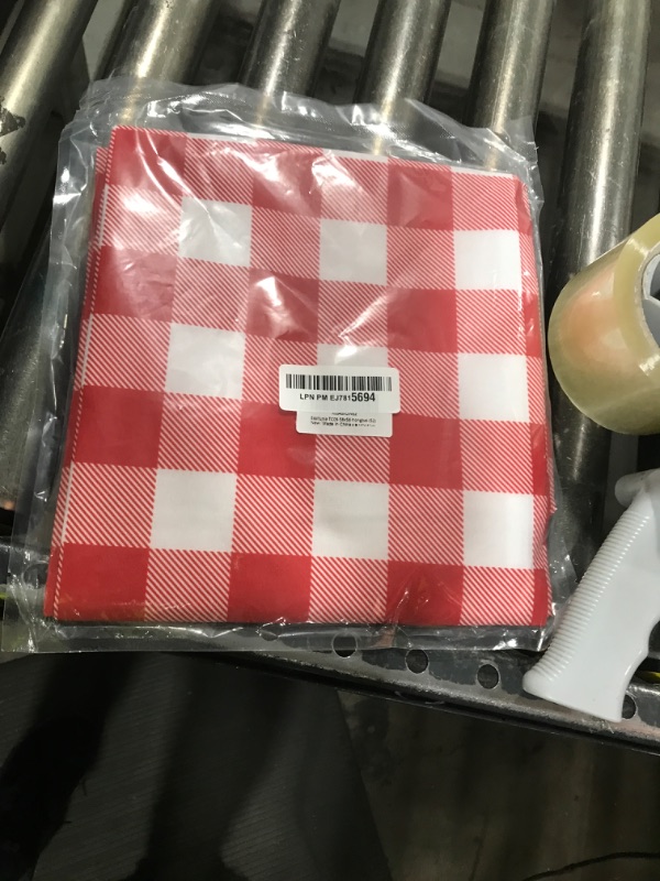 Photo 1 of Essifunia Waterproof Plaid Tablecloth Fabric - Square 58x58 Inch Classic Gingham Checker Table Cloth for Indoor/Outdoor Use - Buffalo Table Cover for Picnics, BBQs, and Parties