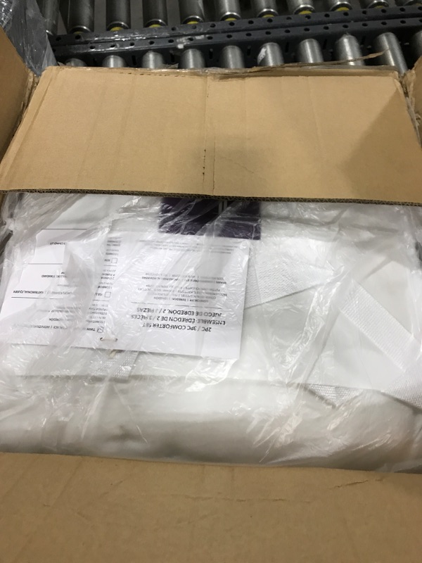 Photo 1 of Lush Decor Ella Ruffle Lace Comforter, 2 Piece Set, Twin, Ivory - Cute Comforter - Twin Bedding Set - White Bedding - Coquette Decor - White Lace Trim - Ruffle Trim