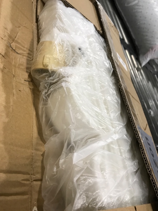 Photo 1 of AKW Fire Hose, White, 1-1/2" ID X 100 FT, Single Jacket TPU Fire Hose 500 PSI Burst Pressure, M x F NST Brass Connectors (100 ft.)