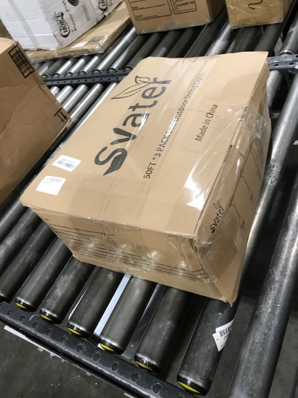 Photo 1 of Svater Outdoor String Lights 150FT, E26 Socket, 48pcs S14 Shatterpoof Bulbs, 1 Watt Dimmable 2700K Warm White, IP65 Waterproof Commercial Grade Patio Lights?3 Pack X 50FT?