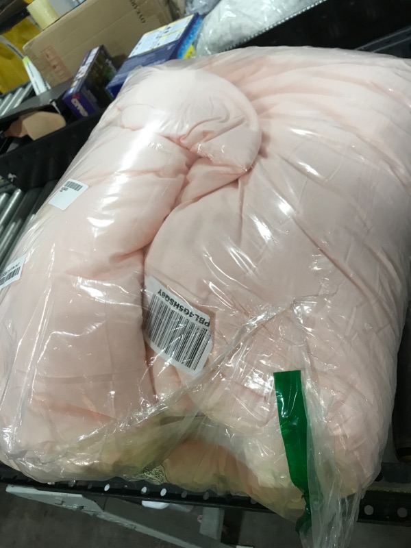 Photo 1 of CozyLux Pink King Size Comforter Set 7 Pieces Bed in a Bag Teen Girls Blush Pink Toddler Girl Pintuck Comforter Pinch Pleat Bedding Set with Comforter, Flat Sheet, Fitted Sheet and Pillowcases & Shams
