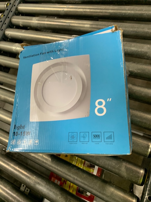 Photo 1 of FEITON Bathroom Exhaust Fan with Light, Ceiling Mount, 110 CFM 1.0 Sones 4 Inch Duct, Quiet Square Bath Fan Light Combo, Shower Exhaust Fan with Light