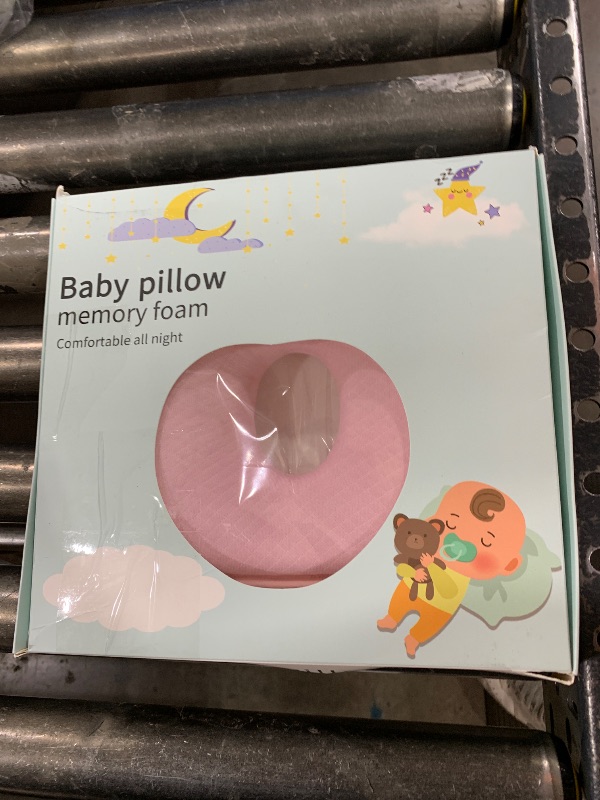 Photo 1 of MarBoost Soft and Breathable Baby Pillow with Memory Foam and Bear Design (Pink)