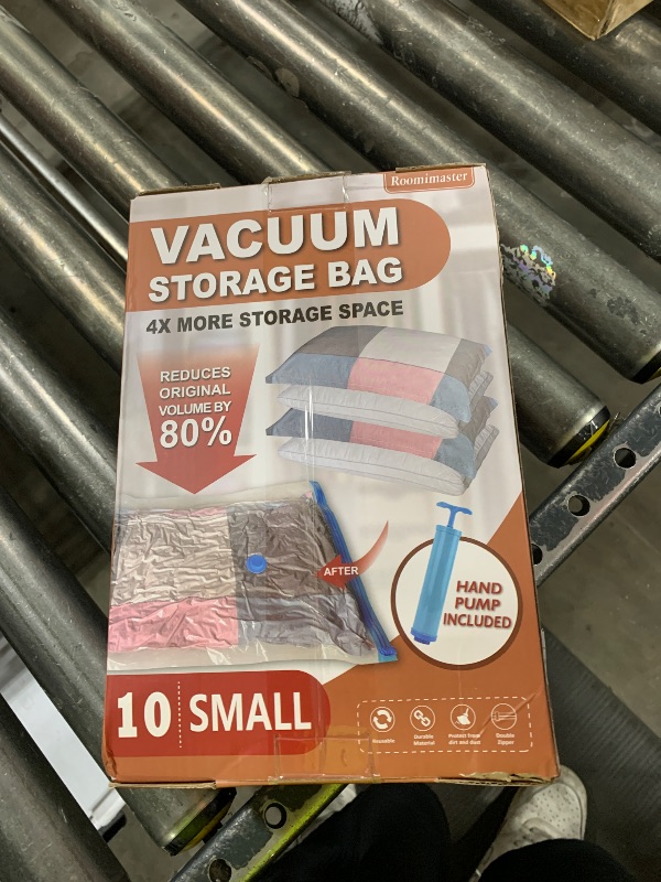 Photo 1 of 10 Small Vacuum Storage Bags with Travel Hand Pump, Small Vacuum Seal Bags for Clothing, Space Saver Bags for Clothes