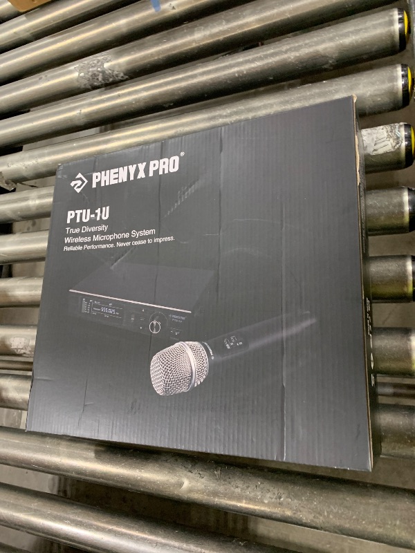 Photo 1 of Phenyx Pro True Diversity Wireless Microphone System w/ 1000 Tunable Channels, Single Cordless Mic Set w/Auto Scan, UHF Professional Dynamic Microphone for Singing, Stage & Studio (PTU-1U)