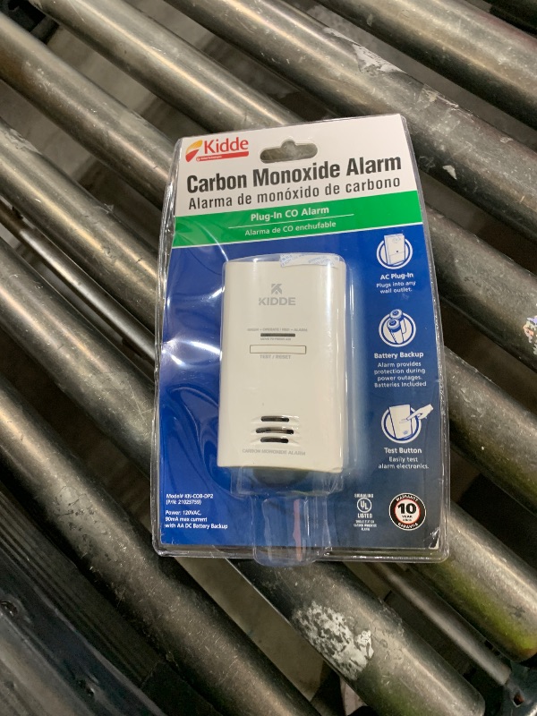 Photo 1 of Kidde Carbon Monoxide Detector, Plug In Wall with AA Battery Backup, Test-Hush Button