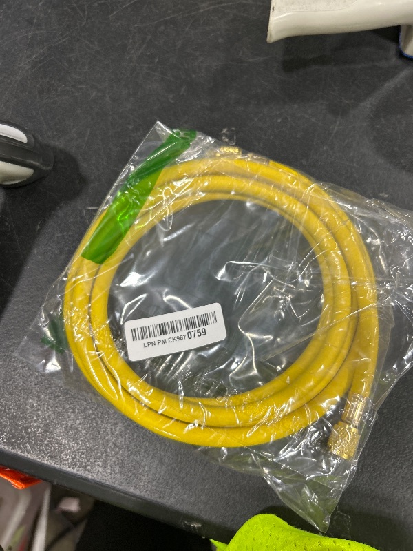 Photo 1 of PATIKIL 1/4 SAE Refrigerant Charging Hose, 8ft 500 PSI 2500 PSI Manifold Gauge Hose with AC Adapters for Air Conditioner HVAC Refrigeration, Yellow