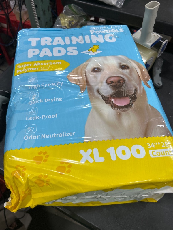 Photo 1 of 100-Pack X-Large Puppy Pads - 34'' x 28'' Pee Pads for Dogs Potty Training with Leak-Proof Quick-Dry Design, 6-Layer Dog Pads Extra Large, Blue