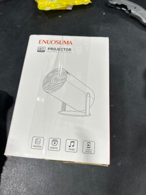 Photo 1 of Mini Projector, Support 4K 1080P Portable Projector with Dual Band WIFI6 5G Wireless 5.2 Bluetooth Android 11, 200 ANSI Lumens, 180° Rotatable, Auto Keystone Correction,35"-130" Screen Video Projector