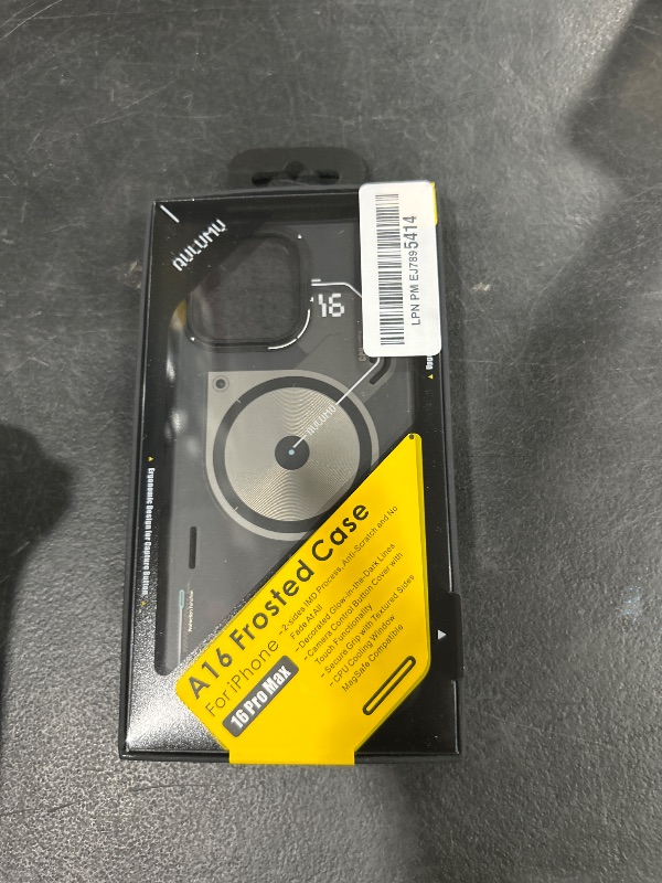 Photo 1 of Aulumu A16 for iPhone 16 Pro Max Magnetic Thermal Case | Updated Camera Control | IMD Technology | Compatible with Magsafe | Complete Wrap-Around | Touch Translucent Gray
