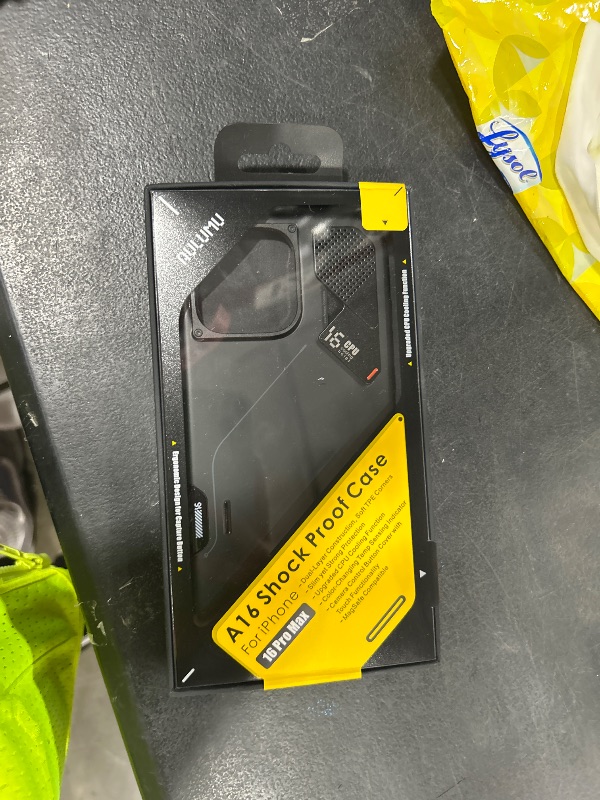 Photo 1 of Aulumu A16 Shockproof Case for iPhone 16 Pro Max | Updated Camera Control | Real Cooling | Aluminum Alloy Camera Frame | Multi-Layer Composite Protection - Black