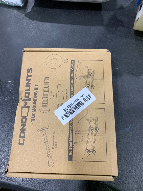 Photo 1 of CondoMounts MSK9002 Tiled Wall TV Mounting Kit | Granite | Marble | NO Stud Wall | Grab Bar | Home Accessories Mount | Holds 90lbs | Includes 4 Elephant Anchor Set & 1-Diamond Drill Bit