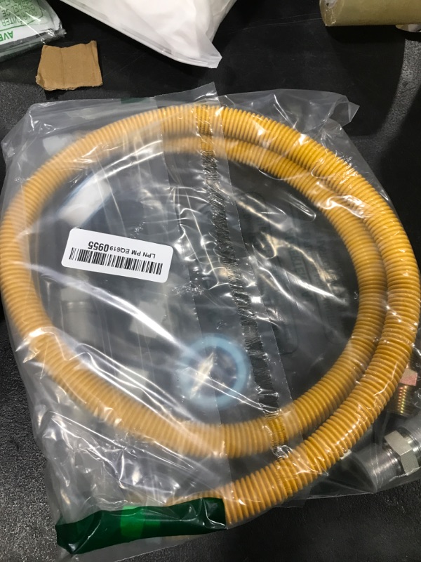 Photo 1 of 48" Gas Dryer Hose Kit,Stainless Steel Stove Gas Line with Connector 1/2" MIP 1/2"FIP 3/4"MIP Fitting,5/8" OD(1/2" ID) Gas Connector Kit for Stove,Gas Stove, Dryer,Water Heater-by MIFLUS