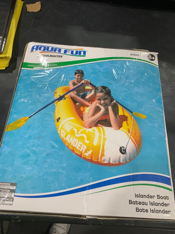 Photo 1 of Poolmaster 87420 Swimming Pool and Lake Inflatable Boat, Islander, Multi
