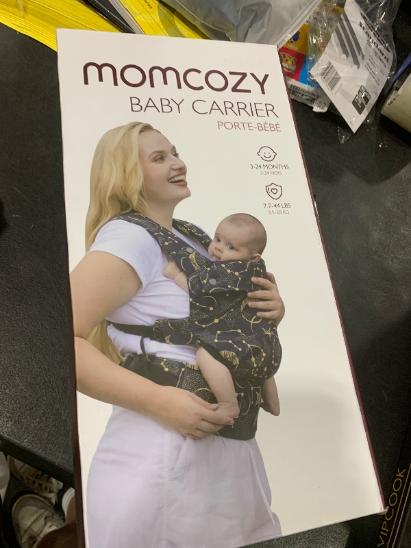 Photo 1 of Momcozy Baby Carrier - Ergonomic, Cozy and Lightweight Carrier for 7-44lbs, Effortless to Put On, Ideal for Hands-Free Parenting, Enhanced Lumbar Support, Purehug for Infant to Toddler, Black