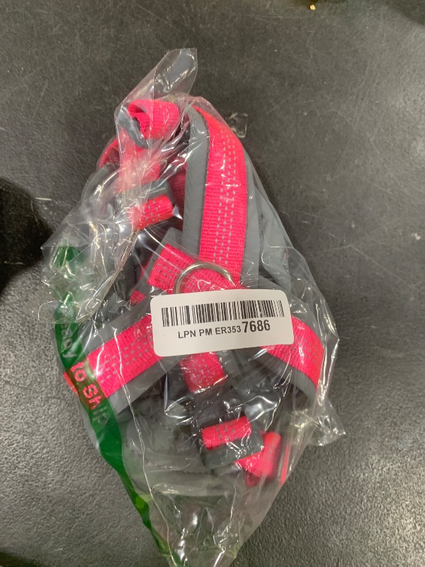 Photo 1 of Plutus Pet No Pull Dog Harness, Adjustable Nylon Harness with Soft Padding, Reflective and Heavy Duty Dog Harness for Small, Medium, Large Dogs(Hot Pink, S)
