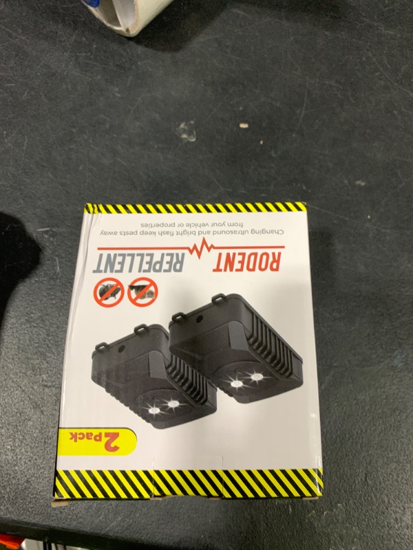 Photo 1 of 2 Pack Car Rodent Repeller Under Hood Rodent Repellent Ultrasonic Mouse Repellent Battery Operated Rat Deterrent for Car Engine Mouse Deterrent,Keep Rat Mice Out of Barn Garage Outdoors Indoors