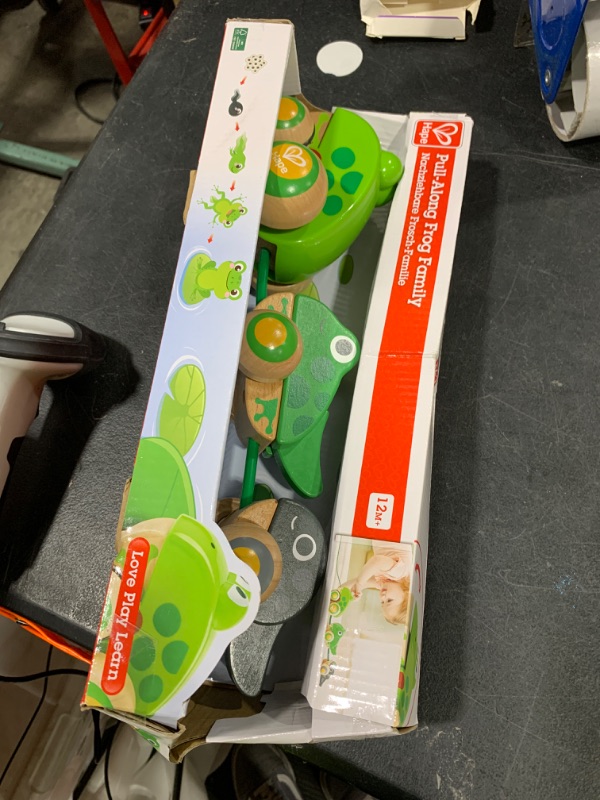 Photo 1 of Hape Pull Along Frog Family with Anti-Rollover Wheels, Toddler Push and Pull Toys