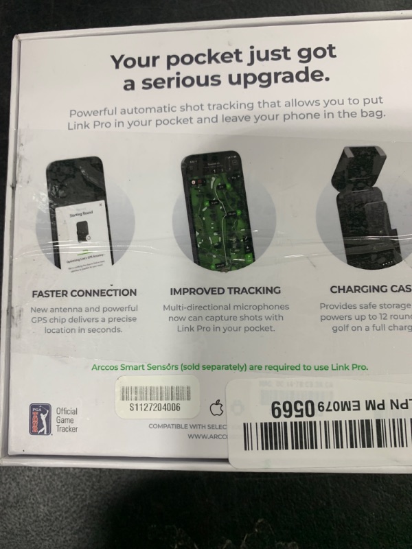 Photo 1 of Arccos Link Pro Wearable: Automatically Track Your Golf Game Without Your Phone, Compatible with Arccos Smart Sensors & Arccos Smart Grips