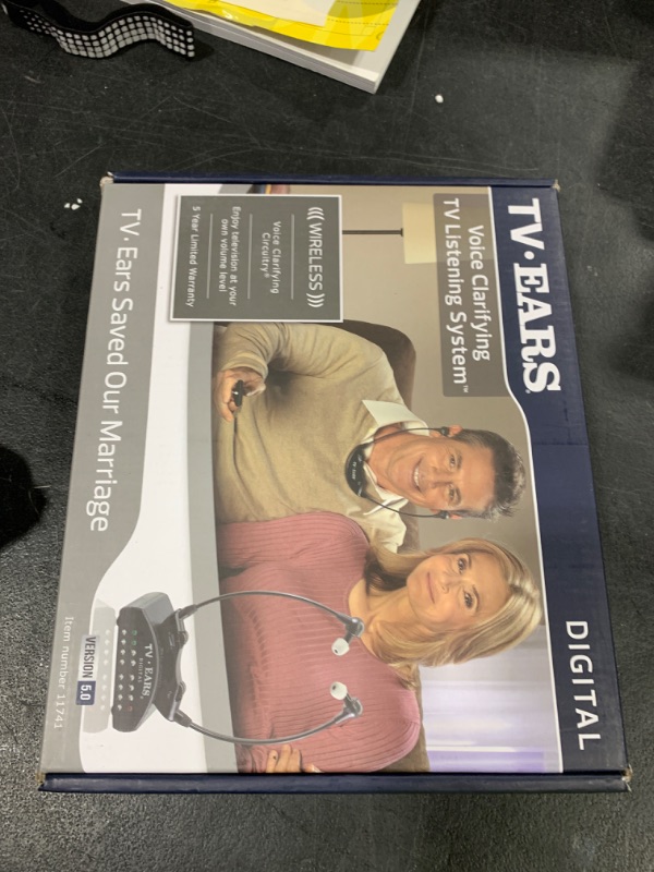 Photo 1 of TV Ears Digital Wireless Headset System - Personal Volume Control, Quiet to Loud, Supports Most TV Brands, Ideal for Seniors & Hearing Impaired, Plug N' Play, No Pairing/Audio Delay, Dr Rec -11741