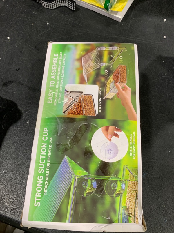 Photo 1 of Yieach Acrylic Window Bird feeders with Strong Suction Cups,Large Transparent Birdfeeders and Outdoor Wild Bird Seed Feeder,Clear Birds Feeder Window Viewing Box for Birds Watcher Gifts,Elderly,Cats