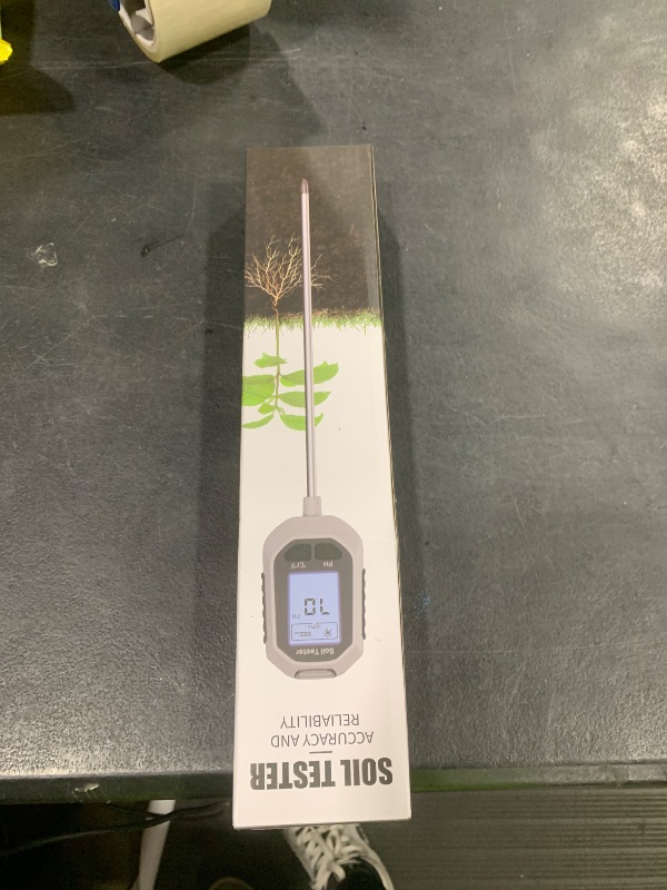 Photo 1 of YAMRON 4-in-1 Soil Moisture Meter Digital Plant Temperature/Soil Moisture/PH Meter/Sunlight Intensity Backlight LCD Display Soil Test Meter for Gardening, Farming and Outdoor Plants