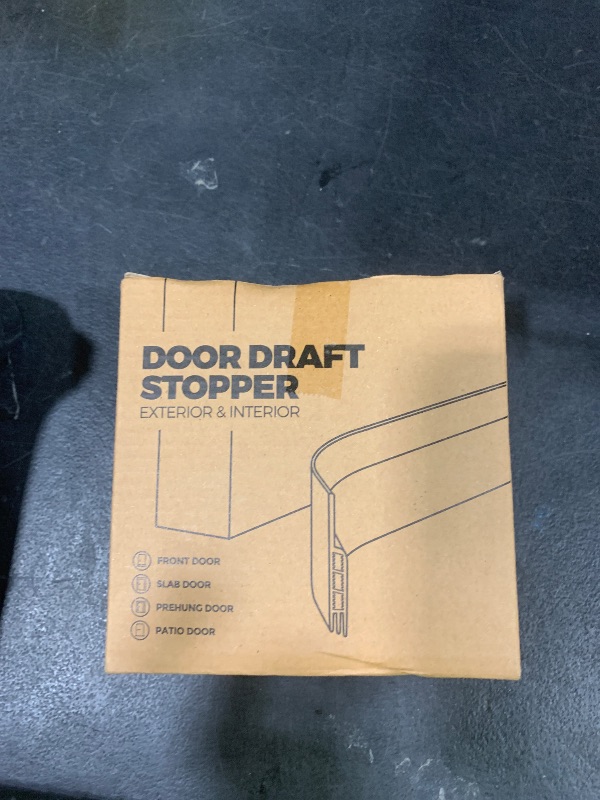 Photo 1 of Holikme Door Draft Stopper Under Door Draft Blocker Insulator Doors Sweep Weather Stripping Noise Stopper Strong Adhesive, Black