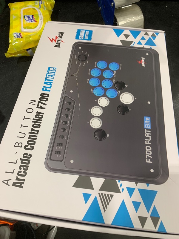 Photo 1 of MAYFLASH F700 FLAT Elite Wireless Arcade Stick Leverless All Button Controller with Sanwa buttons Compatible with PS5, PS4, PC, Xbox Series S/X, Switch/Switch 2 Support Bluetooth, 2.4G and Wired