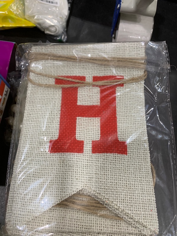 Photo 1 of Colorful Happy Birthday Burlap Banner, Assembled Durable Birthday Party Decorations for Women Girl