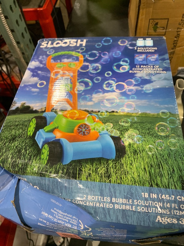 Photo 1 of SLOOSH Bubble Lawn Mower Toddler Toys - Kids Bubble Machine Summer Outdoor Push Toy Games, Backyard Garden Outside Play Toddlers Preschool Boys Girls Birthday Gifts (Blue)