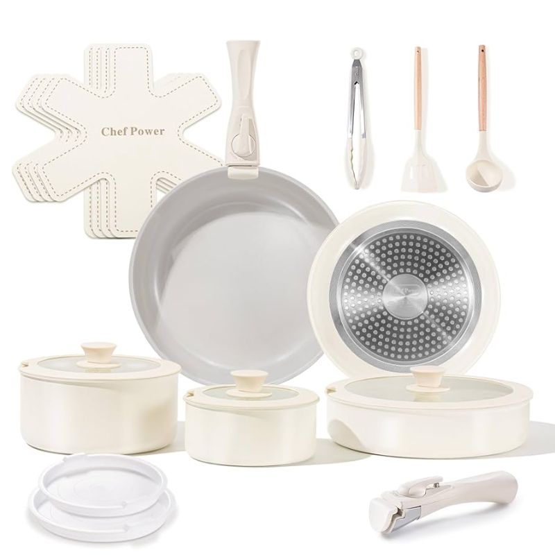 Photo 1 of Chef Power Ceramic Nonstick Pots and Pans Set