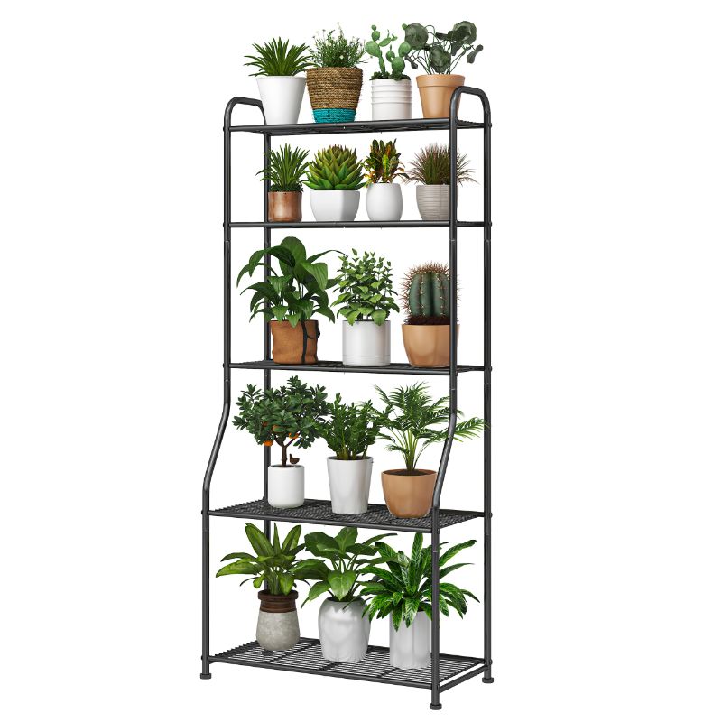 Photo 1 of Plant Stand 5-Tier Plant Shelf for Indoor Outdoor, Waterproof Metal Tall Plant Stand 