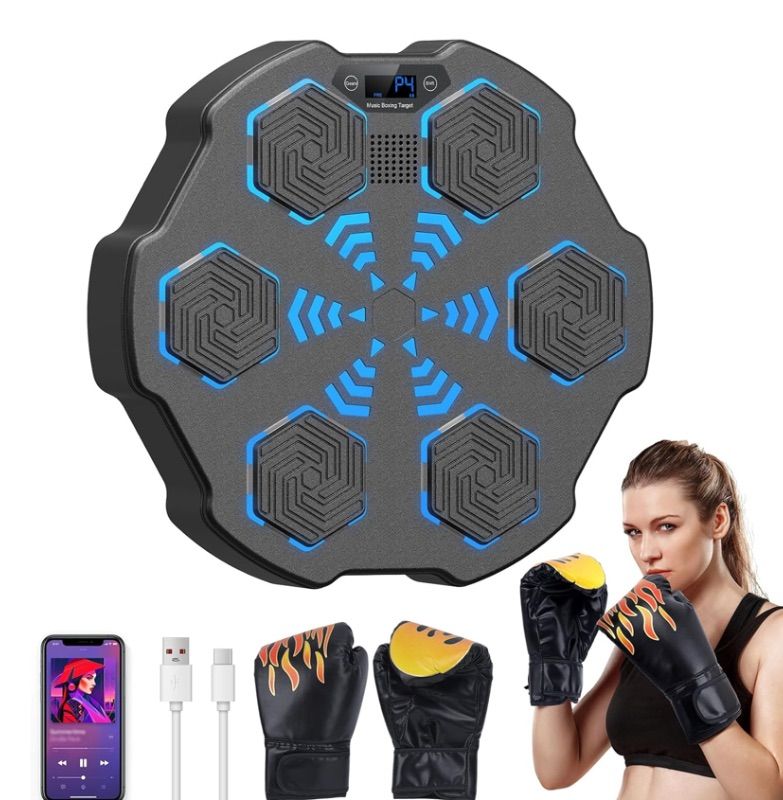 Photo 1 of Musical Boxing Machine with 2 Gloves, Smart Bluetooth Music Boxing Target