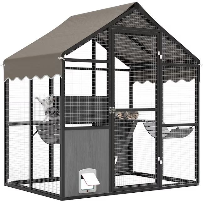 Photo 1 of Qeetex 48-Inch Aluminum Walk-In Outdoor Cat Enclosure