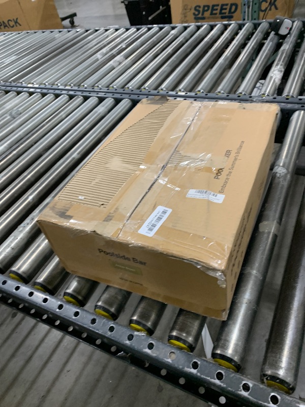 Photo 1 of POOLHACKER Poolside Bar, [Original] Swim Up Bar Exclusively for Above-Ground Round Pools (Amber Brown)