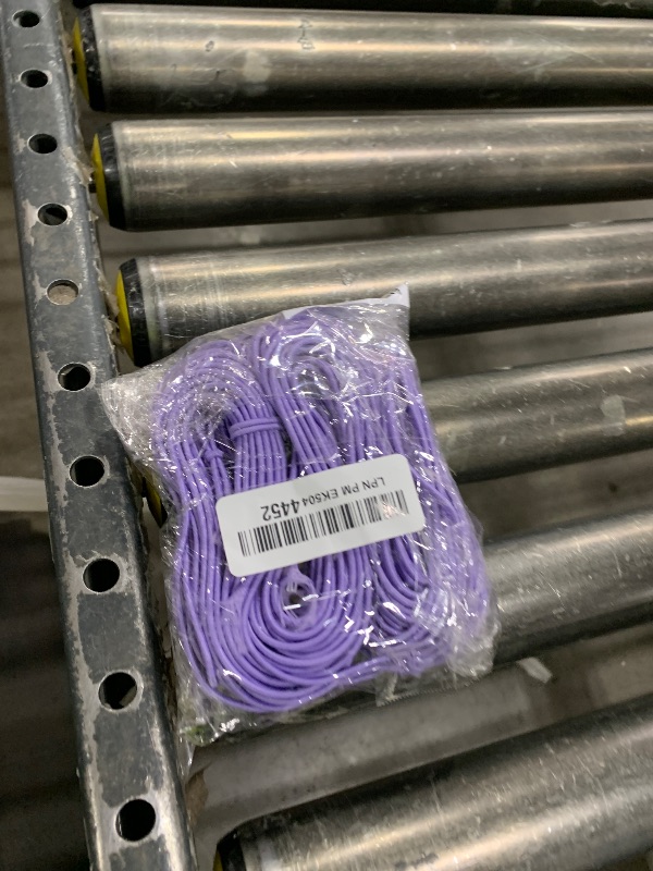 Photo 1 of 50 Yards 2mm High Elasticity Cord Round Beading Thread Strings Nylon Rope Elastic Band (Lilac)