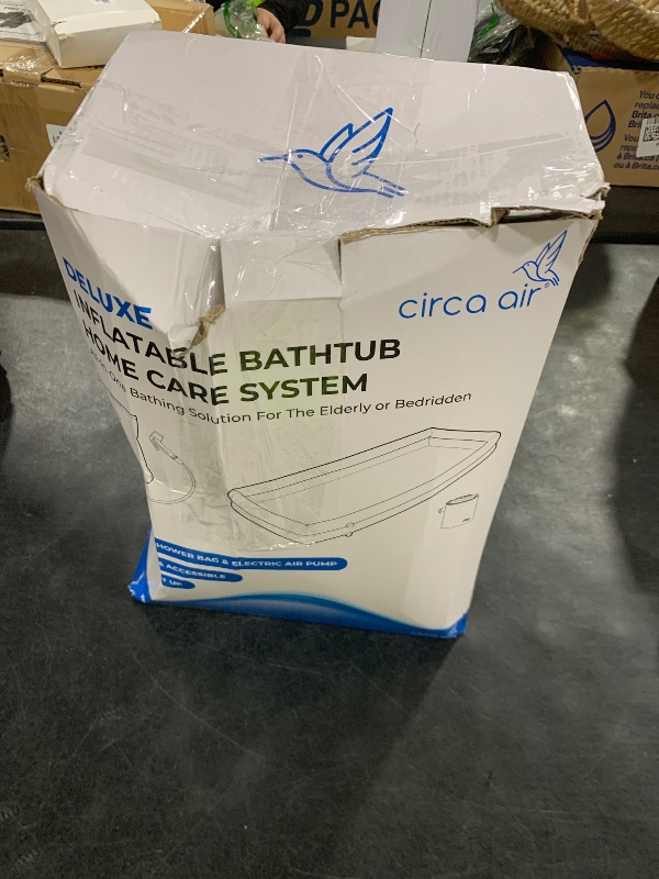 Photo 1 of Circa Air Portable Bath Tubs Adults - Inflatable Bathtub with Bedside Shower Bag & Electric Pump, Full Body Washing in Bed, Bed Bath Supplies, Portable Shower Bed, Blow Up Tub, Hair Shampoo Basin