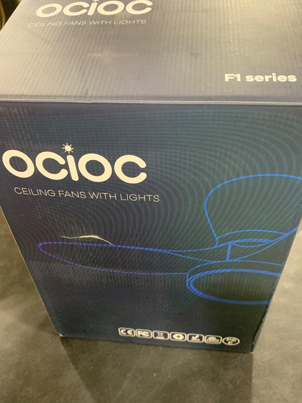 Photo 1 of ocioc Quiet Ceiling Fan with LED Light DC motor 32 inch Large Air Volume Remote Control for Kitchen Bedroom Dining room Patio
