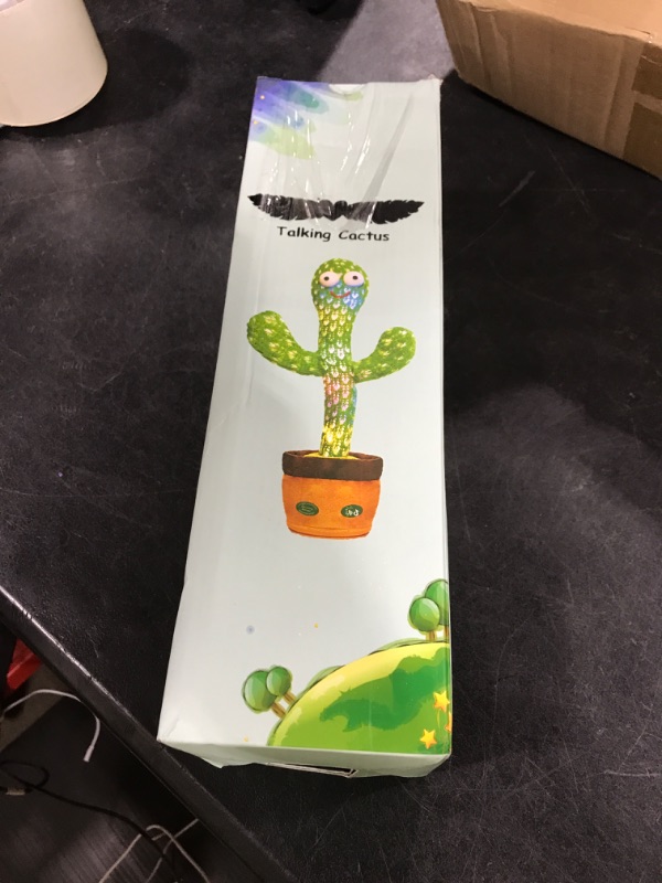 Photo 1 of [Update Volume Adjustable] Talking Cactus Toy Mimics Back, Gift Package Repeat Talking Cactus Plush Toys - Talking Sing+Repeat+Dancing+Recording+Rainbow Led Cactus Toy(15 Second Recording)
