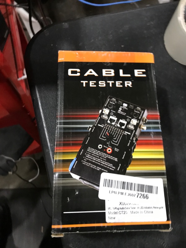 Photo 1 of MFL. 15-Plug Audio Cable Tester Line Finder Black 15-in-1 Cables Checker 10-Way Switch Wire Tracker with LED Indicators, Rectangular