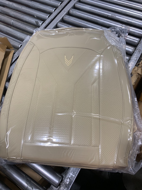 Photo 1 of Car Seat Covers Full Set 3D Foam Back Support, 5 Seats Universal Fit for Most Cars, Nappa Leather Car Seat Cushion Super Breathable, Storage Bags, All Season, Black Coffee Car Seat Cover