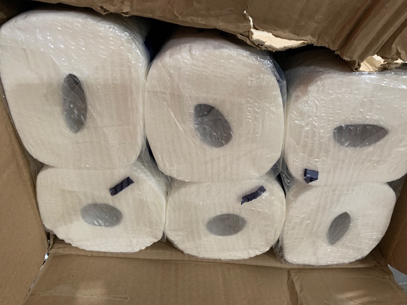 Photo 1 of White Cloud Ultra PRO Ultra Absorbent Paper Towel, Choose-a-Size Sheets, 6 Packs of 2 TRIPLE Rolls = 36 Regular Rolls
