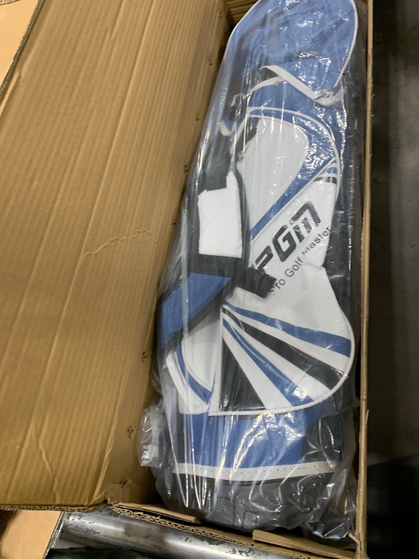 Photo 1 of PGM Men's G300 Type 9/12 Pieces Complete Golf Club Set - Titanium #1 Driver, Draw-Biased Hybrid, High-Strength Stainless Steel Iron Set, High Forgiveness Putter, with Stand Bag