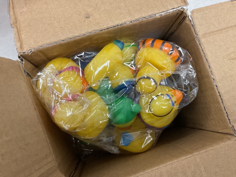 Photo 1 of 24 Pcs Summer Rubber Ducks with a Bag, Ducks for Jeeps, Assorted Beach Toys for Duckies Games, Summer Gifts Prizes for Kids, Summer Party Favors, Swimming Pool Water Bath Toys