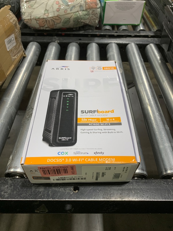 Photo 1 of ARRIS (SBG10) - Cable Modem Router Combo - DOCSIS 3.0 16 x 4 Gigabit & AC1600 WiFi, For Comcast Xfinity, Cox, check with ISP for compatibility [Not for Spectrum] 400 Mbps Max Internet Speeds