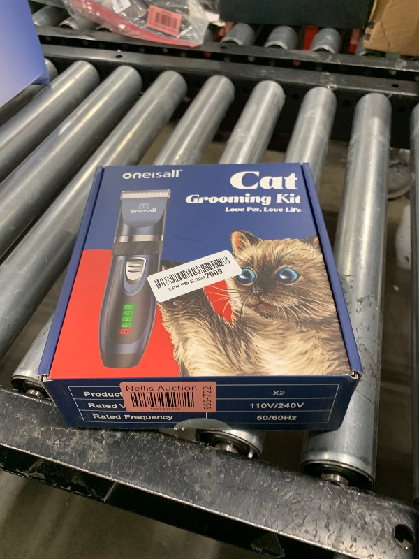 Photo 1 of oneisall Quiet Cat Clippers for Matted & Long Hair, 2-Speed Cordless Pet Shaver Grooming Kit for Cats, Small Dogs & Animals (Blue)